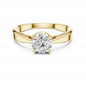 Diamond Ring Solitaire Split Shank Tapered Shank