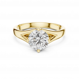 Diamond Ring  Solitaire Split Shank Crossover Prongs NS