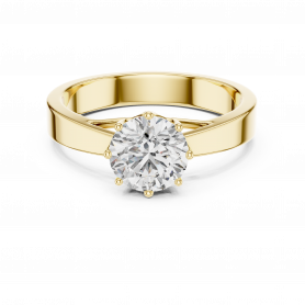 Diamond Ring -Lab grown-Basket Prong Solitaire