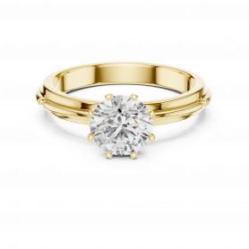 Diamond Ring - Lab Grown Solitaire Cathedral Set Decorative Prong