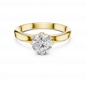 Diamond Ring  Lab Grown Solitaire Decorative Prong NS
