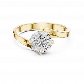 Diamond Ring -Lab grown- Solitaire Wrap around Prongs