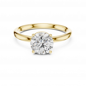 Diamond Ring -Lab grown- Solitaire Wraparound Cathedra Set