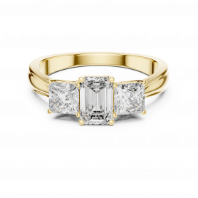 Diamond Ring - Lab Grown Solitaire  Emerald Cut