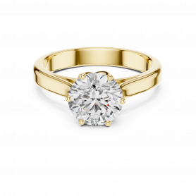 Diamond Ring -Lab Grown  Solitaire Tulip Pronged
