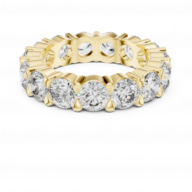 Eternity Ring-Lab grown Diamonds- Claw Prongs Round Brilliant Cut