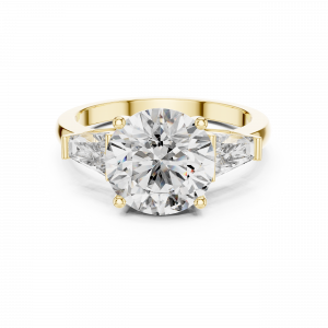Diamond Ring - Lab Grown Solitaire  Baguette Diamonds