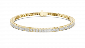 Diamond Bangle Bracelet Princess Cut Natural Diamonds