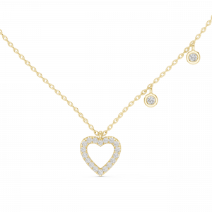 Diamond Necklace - Lab Grown Diamonds Heart Pendant