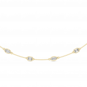 Diamond Station Necklace Natural Mined Diamonds