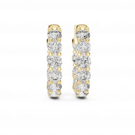Diamond Earrings Natural Mined Diamond Studded Huggies