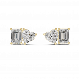 Trend Setteer Diamond Toi et Moi Earrings
