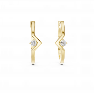 Diamond Earrings Contemporary Huggies Lab Grown Diamonds