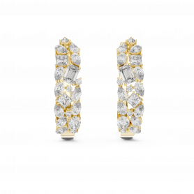 Diamond Bespoke Earrings Contemporary Huggies Natural Diamonds