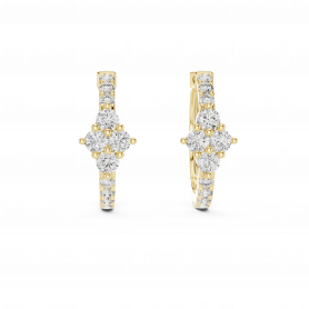 Diamond  Earrings Contemporary Huggies Lab Grown Diamonds