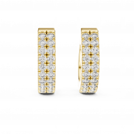 Diamond Studded Earrings Classic Huggies Natural Diamonds