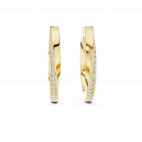 Diamond Sequin Huggies Natural Diamonds