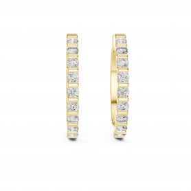 Classic Diamond Studded Huggies Lab Grown Diamonds