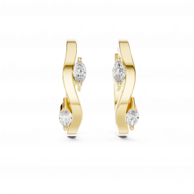 Duet Diamond Huggies Lab Grown Diamonds