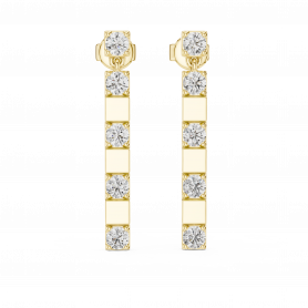 Retro Diamond Earrings Lab Grown Diamonds