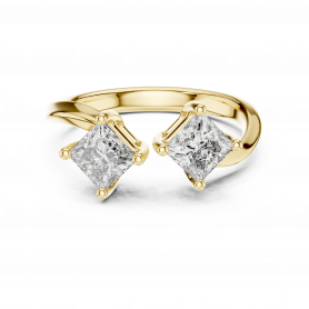 Princess Diamond Cuff Ring